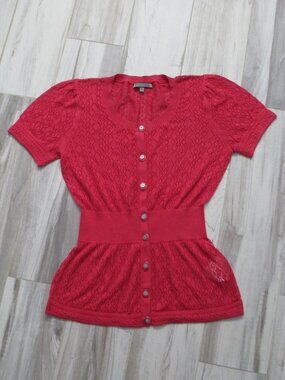 Anne Klein preppy short sleeved cardigan
